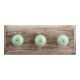 Mint Green Crackle Ceramic Wooden Hooks